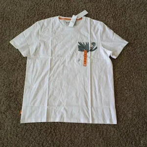 Timberland Regular Fit White Tee With Pocket Detail